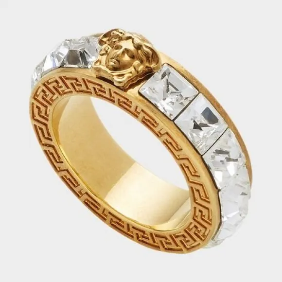 范思哲/Versace 美杜莎水晶戒指 DG5G793-DJMX_KCOT