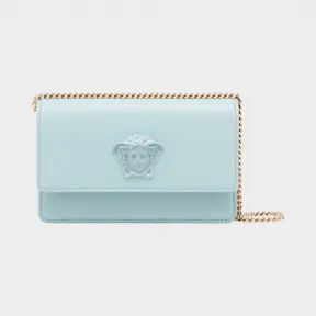 范思哲/Versace 美杜莎头像真皮晚宴包 - 蓝 手拿包 DP8E906-DVITX_KA7JC