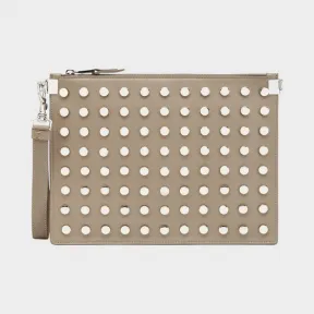 范思哲/Versace 金属铆钉皮革手拿包 - 金属的 皮夹 DP8F785-DGOVB_KW6P