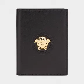 范思哲/Versace 美杜莎头像护照夹 - 黑色+金色 小配饰 DPU6061-DVTT1_D41OH