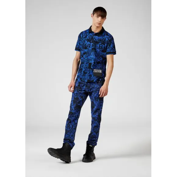 范思哲/Versace Logo Baroque印花牛仔裤 EA2GUB0DT-ESH14K_ELZ6