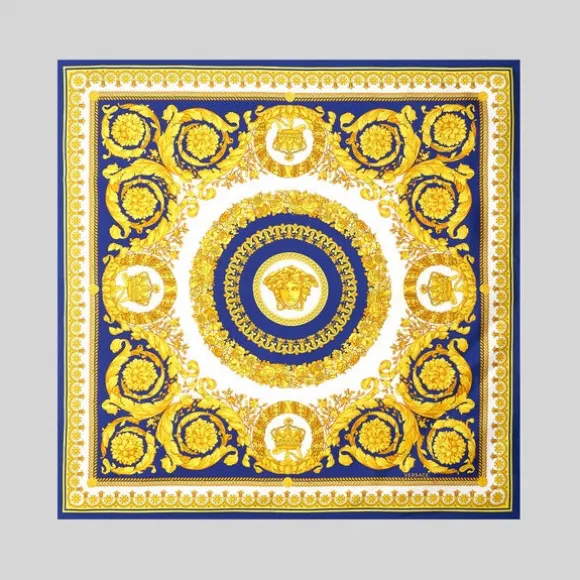 范思哲/Versace Gold Barocco印花方巾 IFO9001-IT03451_I7312