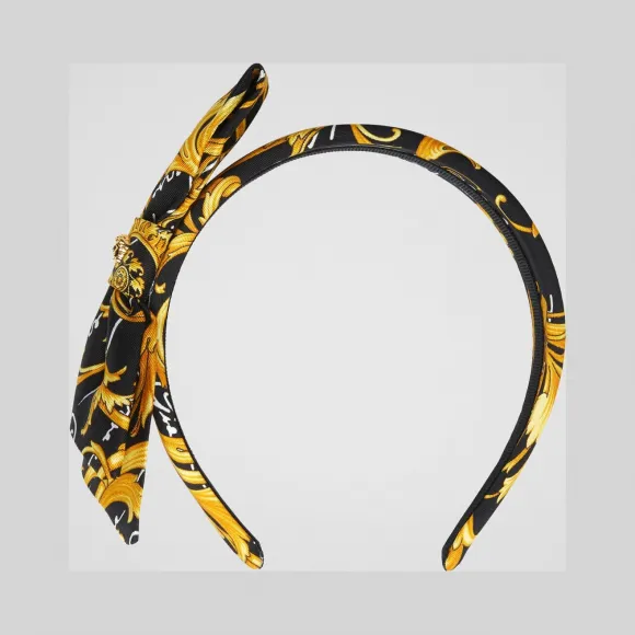 Versace  Barocco Signature印花桑蚕丝发箍 YC000172-A233328_A7008