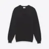伊夫圣罗兰/Yves Saint laurent 经典黑色 V 领羊绒衫 313859Y1QFG1000