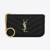 伊夫圣罗兰/Yves Saint laurent monogram 黑色matelassé|纹真皮钥匙包 438386C