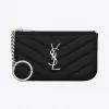 伊夫圣罗兰/Yves Saint laurent monogram黑色提花真皮制钥匙包 438386CWU021000