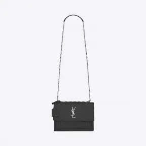 伊夫圣罗兰/Yves Saint laurent Medium SUNSET bag in graphite crocodile