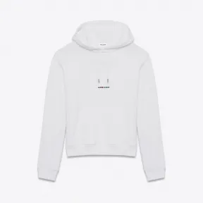 伊夫圣罗兰/Yves Saint laurent SAINT LAURENT标志白色法国毛圈布开衩连帽衫 464581YB2PG