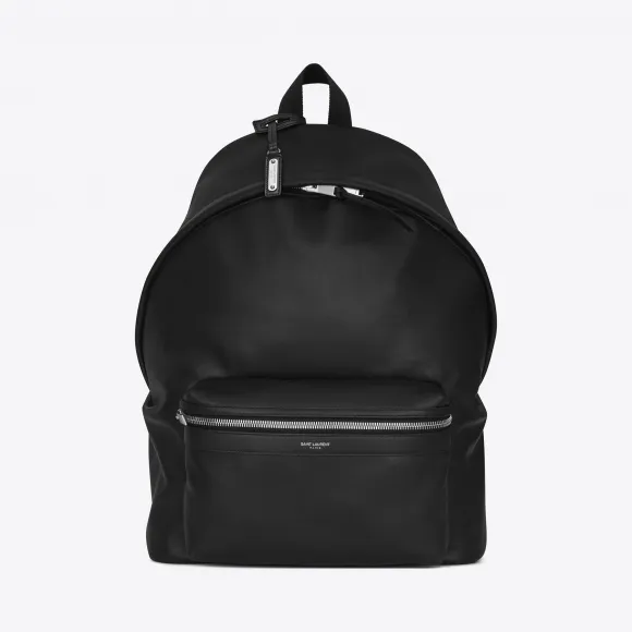 伊夫圣罗兰/Yves Saint laurent 经典city背包，采用黑色可洗皮革  465448D6H3F1000