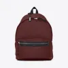 伊夫圣罗兰/Yves Saint laurent CITY backpack in dark red nylon canvas 