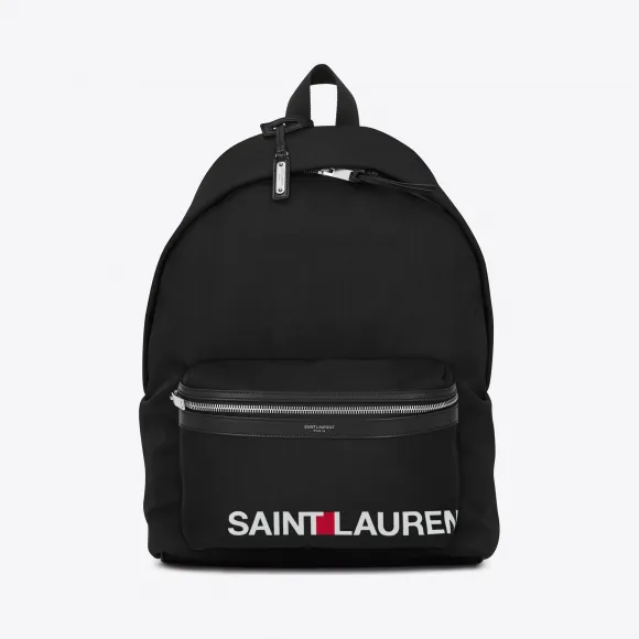 伊夫圣罗兰/Yves Saint laurent 黑色CITY SAINT LAURENT印花背包 465448GU41F107