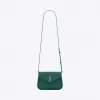 伊夫圣罗兰/Yves Saint laurent LOULOU toy bag in shiny water-green lea