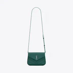 伊夫圣罗兰/Yves Saint laurent LOULOU toy bag in shiny water-green lea