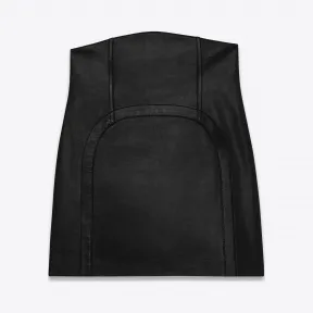 伊夫圣罗兰/Yves Saint laurent 黑色复古真皮高腰修身裙 467965YC2FZ1000