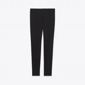 伊夫圣罗兰/Yves Saint laurent 黑色弹力纯羊毛斜纹经典中腰裤 468583Y174Q1000