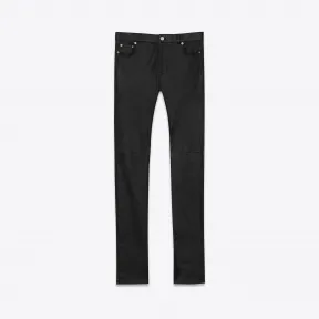 伊夫圣罗兰/Yves Saint laurent 独创黑色真皮低腰紧身牛仔裤 471586Y5KG11000