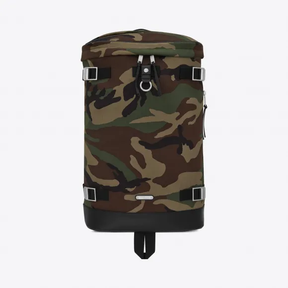 伊夫圣罗兰/Yves Saint laurent RIVINGTON RACE 迷彩印花华达呢双肩包 481005GL0GF30