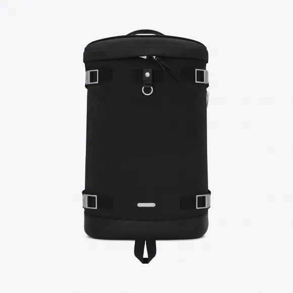 伊夫圣罗兰/Yves Saint laurent 黑色尼龙帆布和真皮RIVINGTON骑行背包 481005GR0MF1000