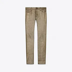 伊夫圣罗兰/Yves Saint laurent 金色弹力低腰紧身牛仔裤 484345Y869L8000