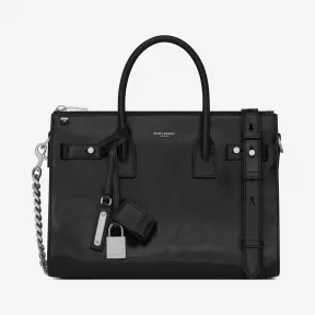 伊夫圣罗兰/Yves Saint laurent Baby DAY BAG SOFT黑色moroder皮革行李袋 4917150