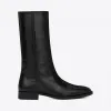 伊夫圣罗兰/Yves Saint laurent MATT 25踝靴采用黑色moroder皮革制成 4928650AR00100