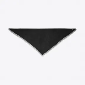 伊夫圣罗兰/Yves Saint laurent Triangle scarf in black wool cloth with