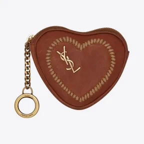 伊夫圣罗兰/Yves Saint laurent 爱这款复古干邑皮革钥匙包 5063210HH1W2270