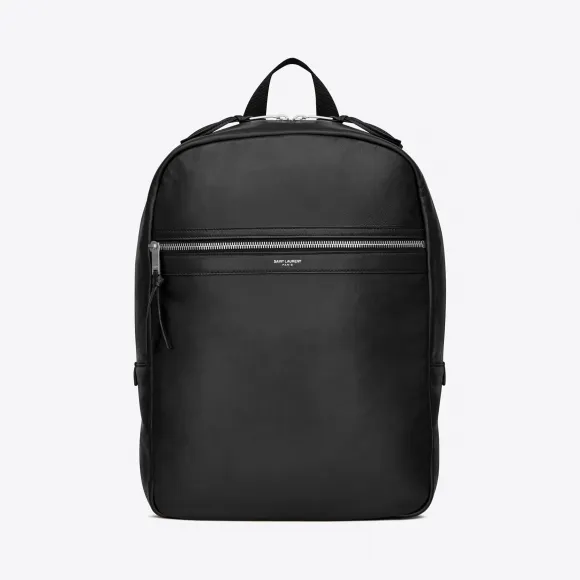 伊夫圣罗兰/Yves Saint laurent City 黑色软皮背包  5332320U61F1000