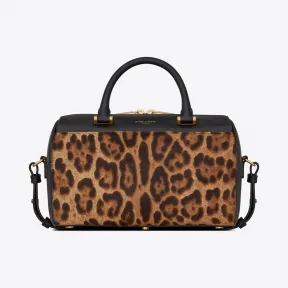 伊夫圣罗兰/Yves Saint laurent 迷你豹纹印花马驹纹真皮行李袋 53348101D8W2094