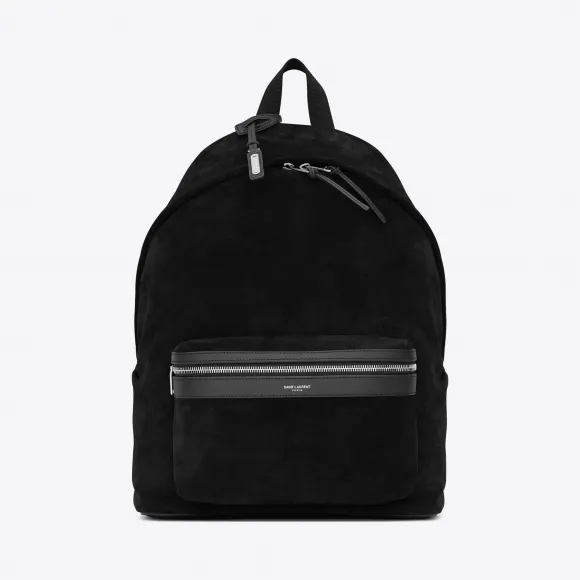 伊夫圣罗兰/Yves Saint laurent City backpack in black suede 5349670DJA