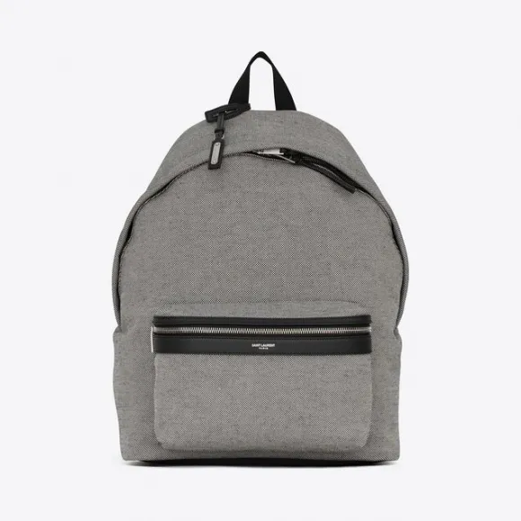 伊夫圣罗兰/Yves Saint laurent city棉帆布和皮革双肩包 53496723Z4E9086