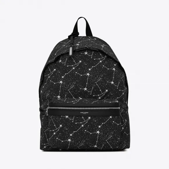 伊夫圣罗兰/Yves Saint laurent CITY canvas backpack with constellation