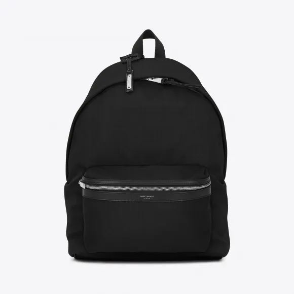 伊夫圣罗兰/Yves Saint laurent 经典 city 黑色过胶尼龙双肩背包 534967GIV3F1000