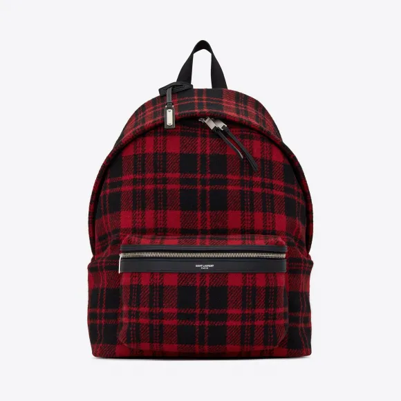 伊夫圣罗兰/Yves Saint laurent CITY格纹呢双肩包