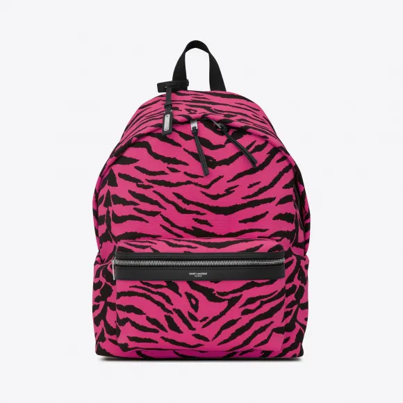 伊夫圣罗兰/Yves Saint laurent CITY 虎纹印花帆布双肩包 534967HPM1F5563