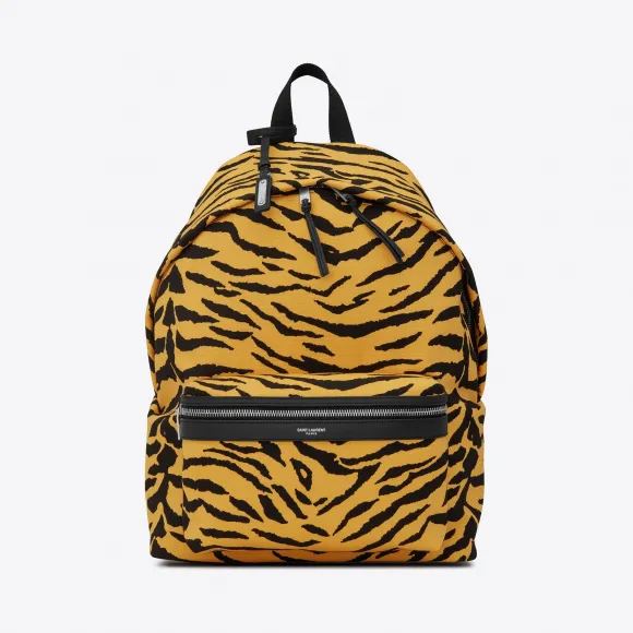 伊夫圣罗兰/Yves Saint laurent CITY 虎纹印花帆布双肩包 534967HPM1F7268