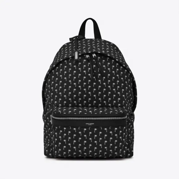 伊夫圣罗兰/Yves Saint laurent CITY 棕榈树印花帆布双肩包 534967HPQ2F1070