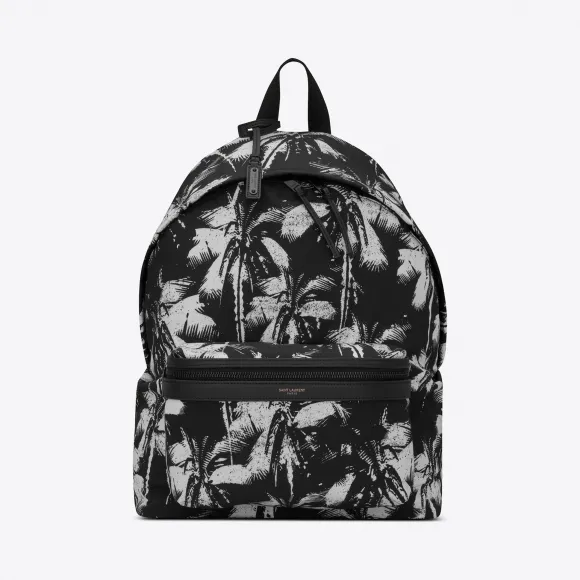 伊夫圣罗兰/Yves Saint laurent 男士 CITY 棕榈树印花尼龙双肩包 534967HZU1U1070