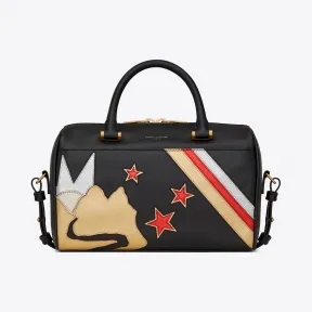 伊夫圣罗兰/Yves Saint laurent 迷你“rock star”真皮拼接行李袋 5369340U7271077