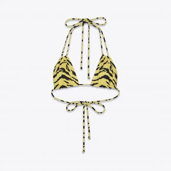 伊夫圣罗兰/Yves Saint laurent 80年代风格斑马印花三角泳衣 553630Y317V7264