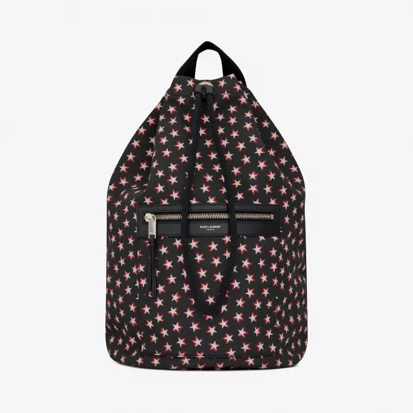 伊夫圣罗兰/Yves Saint laurent CITY SAILOR canvas backpack with star p