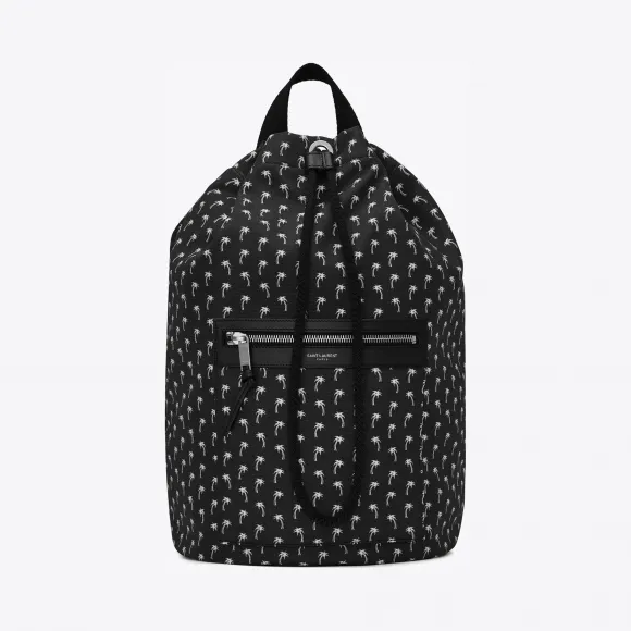 伊夫圣罗兰/Yves Saint laurent CITY SAILOR 棕榈树印花帆布双肩包 553969HPQ1E1070