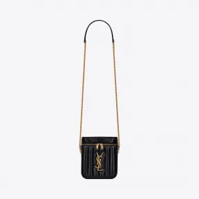 伊夫圣罗兰/Yves Saint laurent VICKY 绗缝漆皮化妆包 5851460UF0J1000