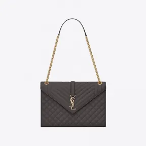 伊夫圣罗兰/Yves Saint laurent envelope大号mix matelassé粒面压印皮革信封包 600166BOW971112
