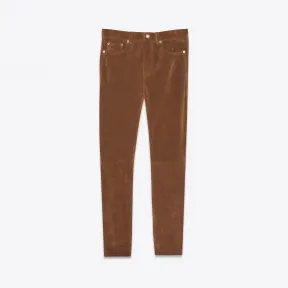 伊夫圣罗兰/Yves Saint laurent 复古绒面革九分直筒裤 605147YC2AY2104