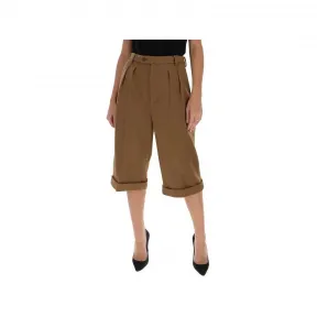 伊夫圣罗兰/Yves Saint laurent 棕色 棕色卷边裙裤 637572Y3A432605