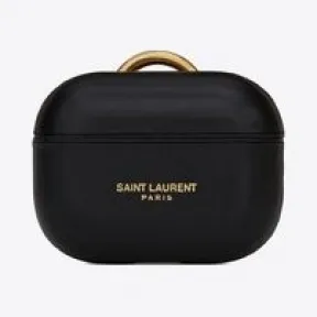 伊夫圣罗兰/Yves Saint laurent  PARIS光滑皮革无线耳机盒适用于airpods 6419540O7TJ1080
