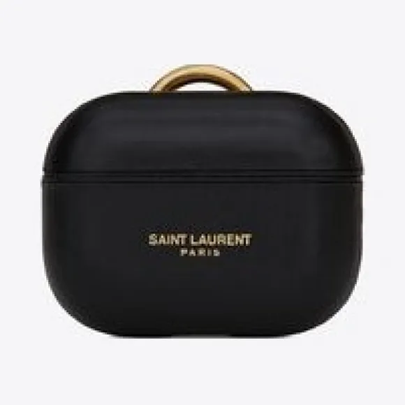伊夫圣罗兰/Yves Saint laurent  PARIS光滑皮革无线耳机盒适用于airpods 6419540O7TJ1080