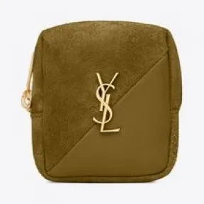 伊夫圣罗兰/Yves Saint laurent Jamie绒面材质和羊皮立方体吊坠 6699641QS912423