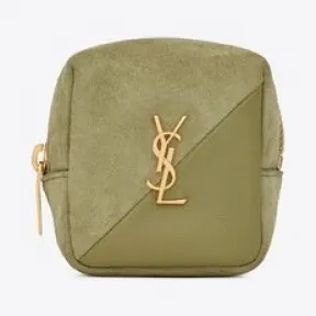 伊夫圣罗兰/Yves Saint laurent Jamie绒面材质和羊皮革立方体吊坠 6699641QS913316